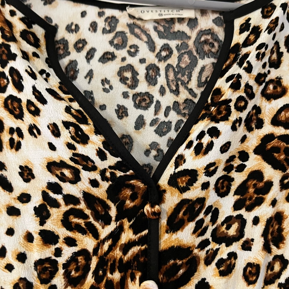 Lovestitch Leopard Print Long Sleeve Dress